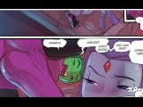 Raven dares beast boy to fuck her tight pussy