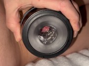 Preview 1 of Quick Cum Before Bedtime with my Silicone Gender X Sex Toy