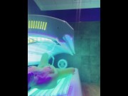 Preview 3 of Masturbating on the tanning bed until I squirt all over the floor