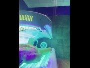 Preview 6 of Masturbating on the tanning bed until I squirt all over the floor
