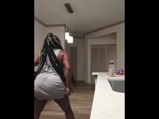 His Wife in the Kitchen Twerking