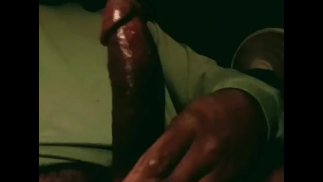 Uncut Average Black cock solo jerking