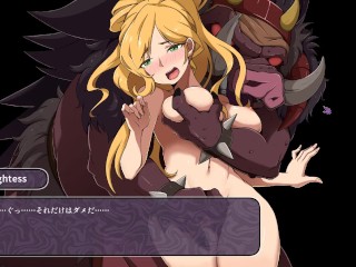 The Devil Treasure Hentai Game - a Sexy Blonde Hardcore Fucked by Giant Demon