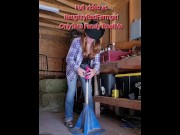 Preview 3 of Horny Cowgirl Rides Hoof Jack and fucks asshole with hoof pick!