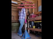 Preview 5 of Horny Cowgirl Rides Hoof Jack and fucks asshole with hoof pick!