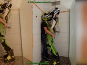 Preview 1 of Workerboy and MX guy in the shower, playing with slime