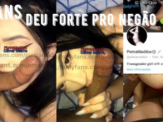 Novinha Trans Safada Chupando e Dando Para Um Pau Preto Grande, Vagabunda Engolindo Tudo Sexo Anal