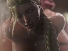 Cammy Street Fighter Porn pussy Creampied and anal fingering 3D Animation