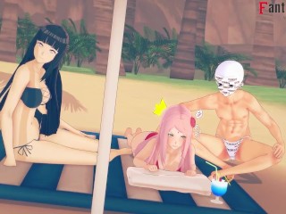 Follando a Hinata y Sakura Se Ponen Celosos | Mira La Película Completa En Patreon: Fantasyking3