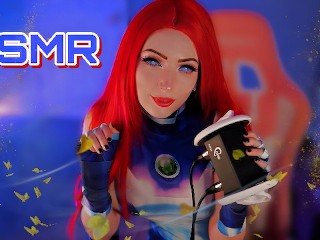Starfire Titans Ear Kissing LickIng Ting + Mouth Sounds ASMR SFW
