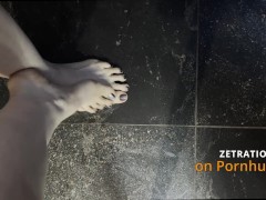 Черный педикюр красивые пальцы ног ФутФетишь Футджоб - Screenshot 1 of 16 - Kink