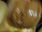 Preview 4 of A man fondles a rubber vagina and cum in it.