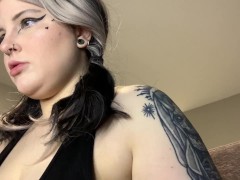 Burping fat goth girl
