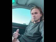 Preview 6 of Twink jerks in car publicly