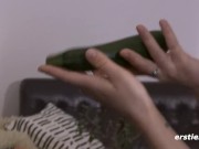 Preview 3 of Ersties - Mona B kommt mit Karotte und Zucchini zum Orgasmus