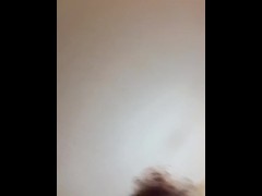 Mix Bbw sits on her white steps bro face