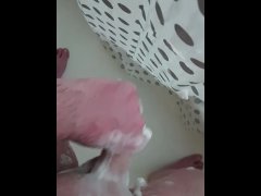 Stroking my cock in the shower vid #2