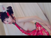 Preview 6 of 【Chinese New Year】JC girl wearing Qipao struggles to take a selfie while masturbating using a toy.