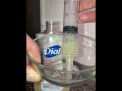 Making the new Dial formula called “Pure Cum” from my saved cum loads