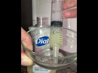 Making the new Dial Formula Called “pure Cum” from my Saved Cum Loads