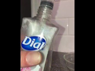 Making the new Dial formula called “Pure Cum” from my saved cum loads