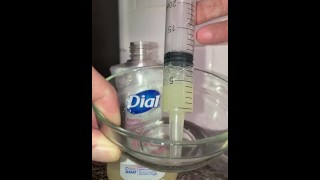 Making the new Dial formula called “Pure Cum” from my saved cum loads