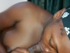 Pretty Darkskin Ebony Sucking Dirty Talking Stepbrother Big Dick In a Seductive POV - Mastermeat1