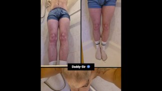 Мочусь в боксерах на мои белые носки