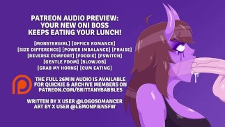 Anteprima audio Patreon: il tuo nuovo capo Oni continua a mangiare il tuo pranzo!