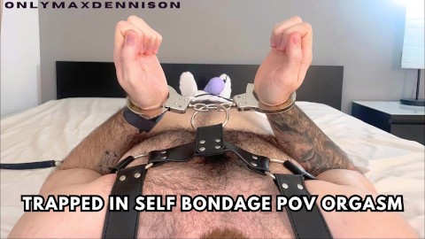 Trapped in self bondage pov orgasm