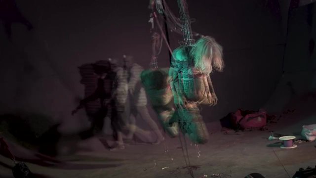 Watch Bondage Video:shibari hook suspension - TATTOO couple Bondage in the air
