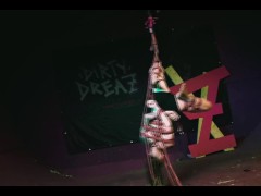 Skinny Goth Girl get shibari suspension - Bondage bdsm private sesion