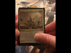 Opening a Pack of Trading Cards