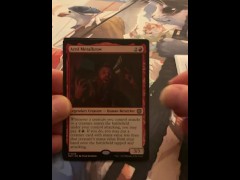 Opening a Pack of Trading Cards