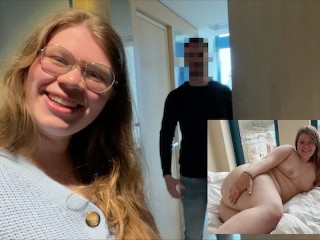 User meeting with chubby Lina. Impregnated by a stranger on her first hotel visit Video
