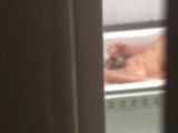 Caught jerking off in bathroom ends in sucking and cum mess