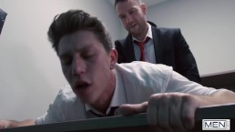 MENSEXGEAR - Paul Canon's Electronic Butt Plug Is Unleashed When He Interviews With Hot Kit Cohen