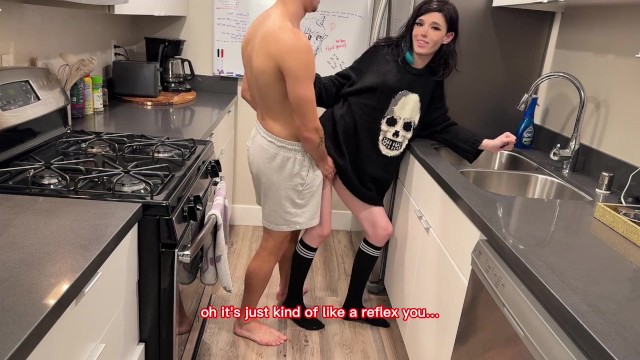 Stepbro didn't believe I was a Vrigin-Petite Trans Stepsis Rough Creampie