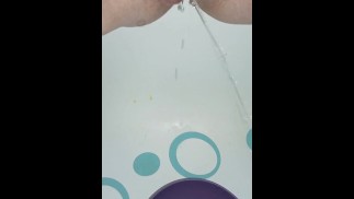 Filling up a bowl of piss for Daddy