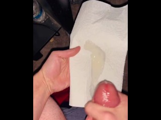 Cum with big white dick, hot cum
