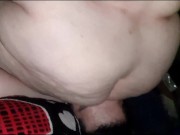 Preview 3 of Sexy BBW Mature granny does facesitting & smothering handjob until cumshot  under her fat body