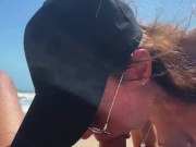 Super POV Blowjob From Beauty Girl in a Cap, Seashore, Naked Nude Beach, Blowjob Sex Toys