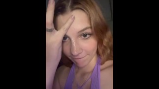 eating thick cum off my face OF : ffreyareyy