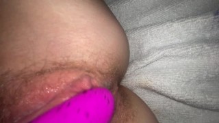 destroying my pussy with my pink vibrator