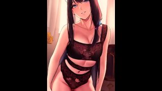Anime lingerie strippen