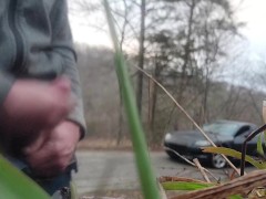 Outdoors Masterbation in the Rain
