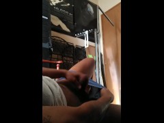 FREAK CAUGHT CUMMING ON FLOOR IN BRIEFS