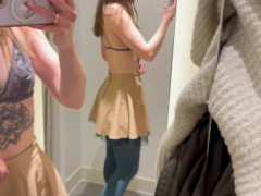 Hottie tries on Sexy new bras