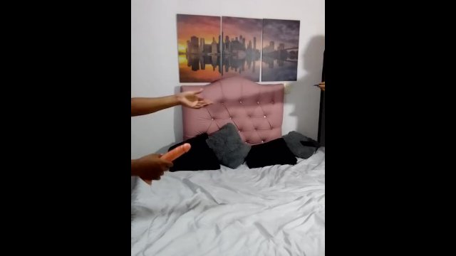 horny students masturbate and suck plastic cock in their room