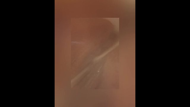 Shaved pretty pussy squirting while I masturbate in the shower ??? I cum so hard  shower head!!!